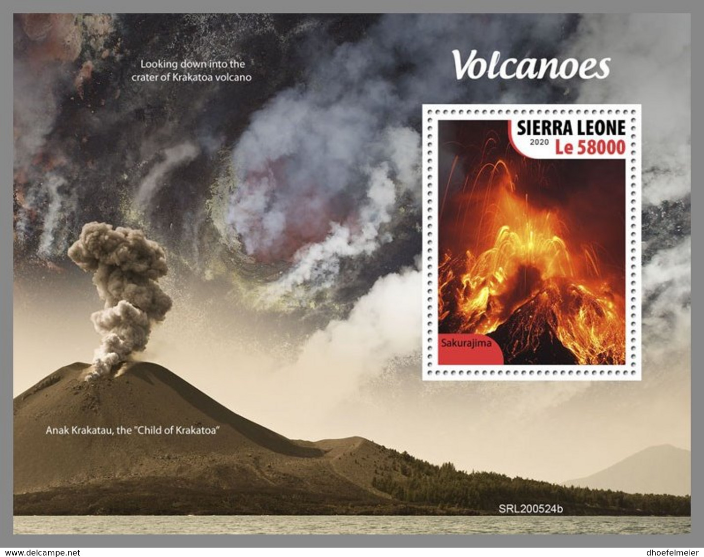 SIERRA LEONE 2020 MNH Volcanoes Vulkane Volcans S/S - OFFICIAL ISSUE - DHQ2043 - Volcans