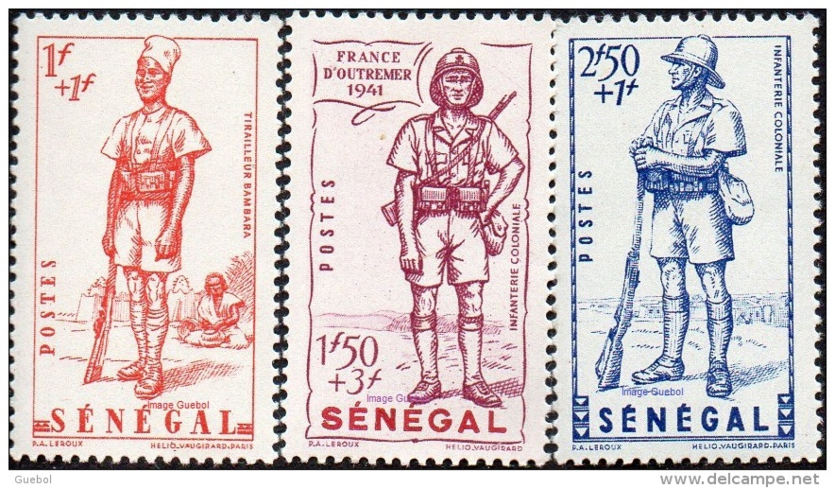 Détail De La Série Défense De L'Empire ** Sénégal N° 170 à 172 - 1941 Défense De L'Empire