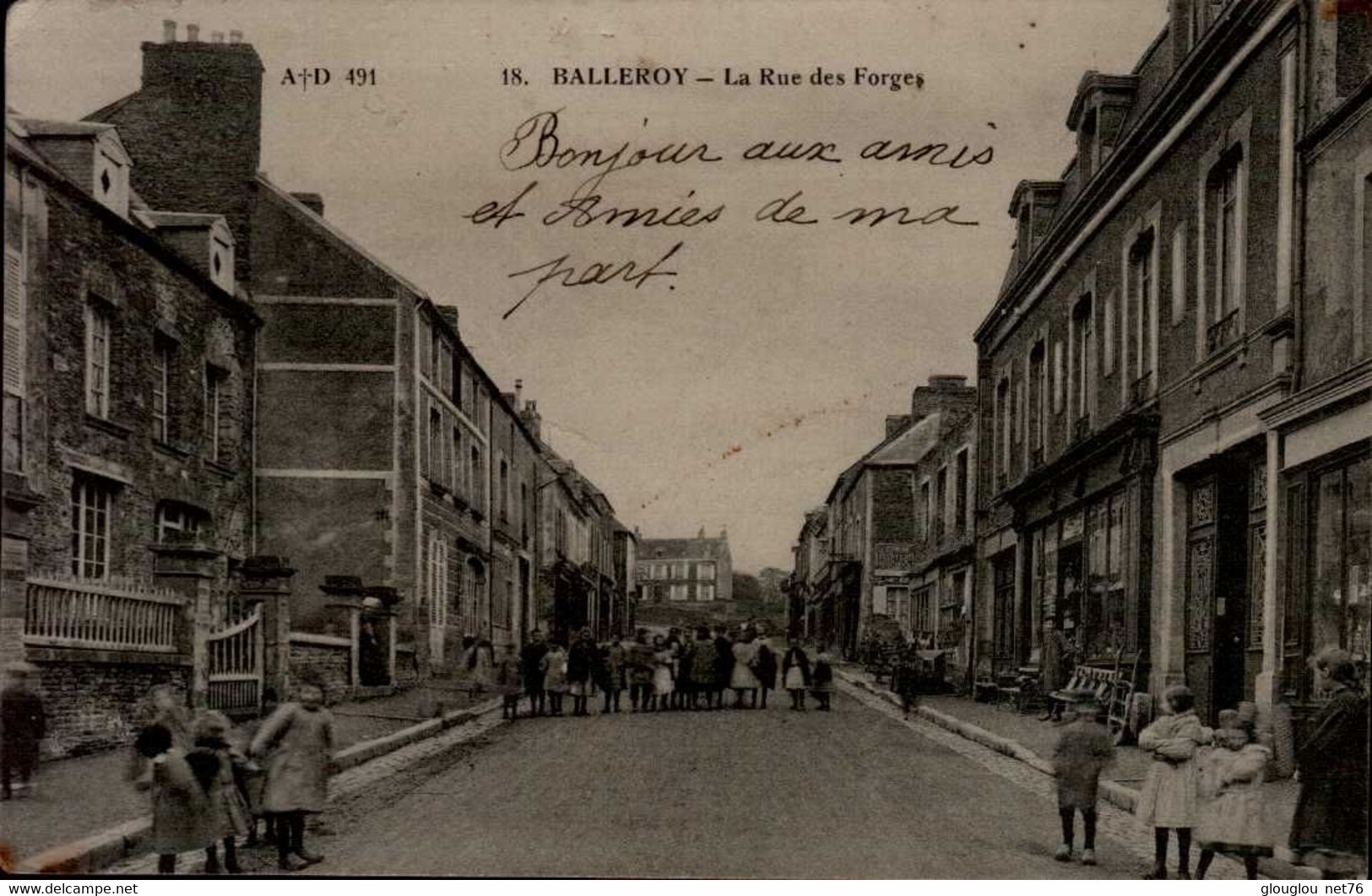 14-BALLEROY ..LA RUE DES GORGES.....CPA ANIMEE .... - La Delivrande