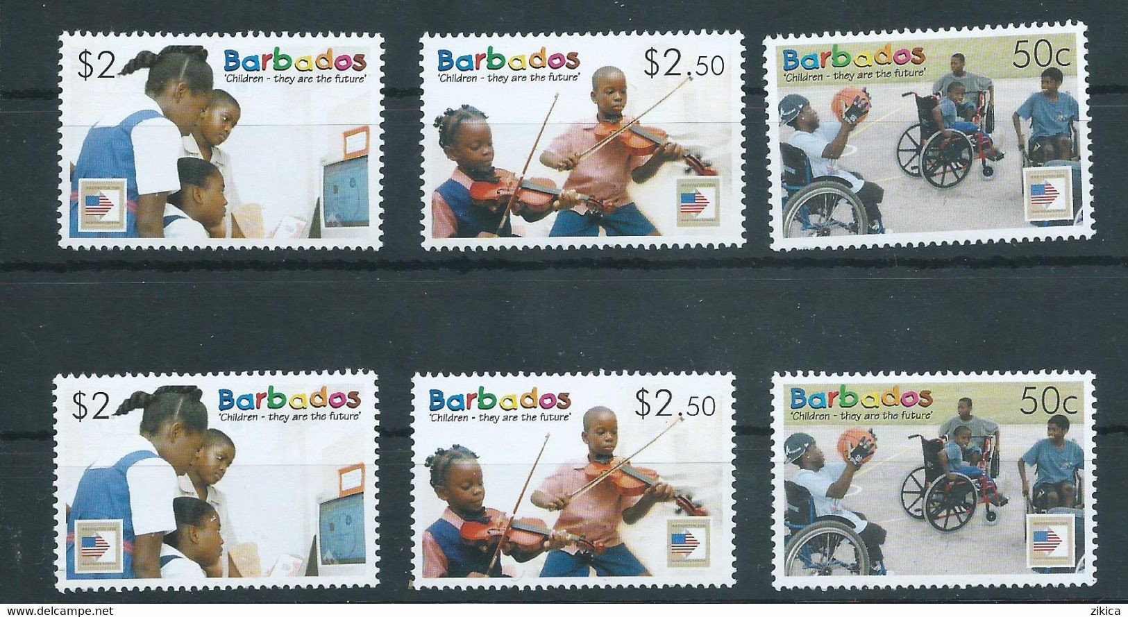 Barbados Lot 6 Stamps Children MNH - Barbades (1966-...)