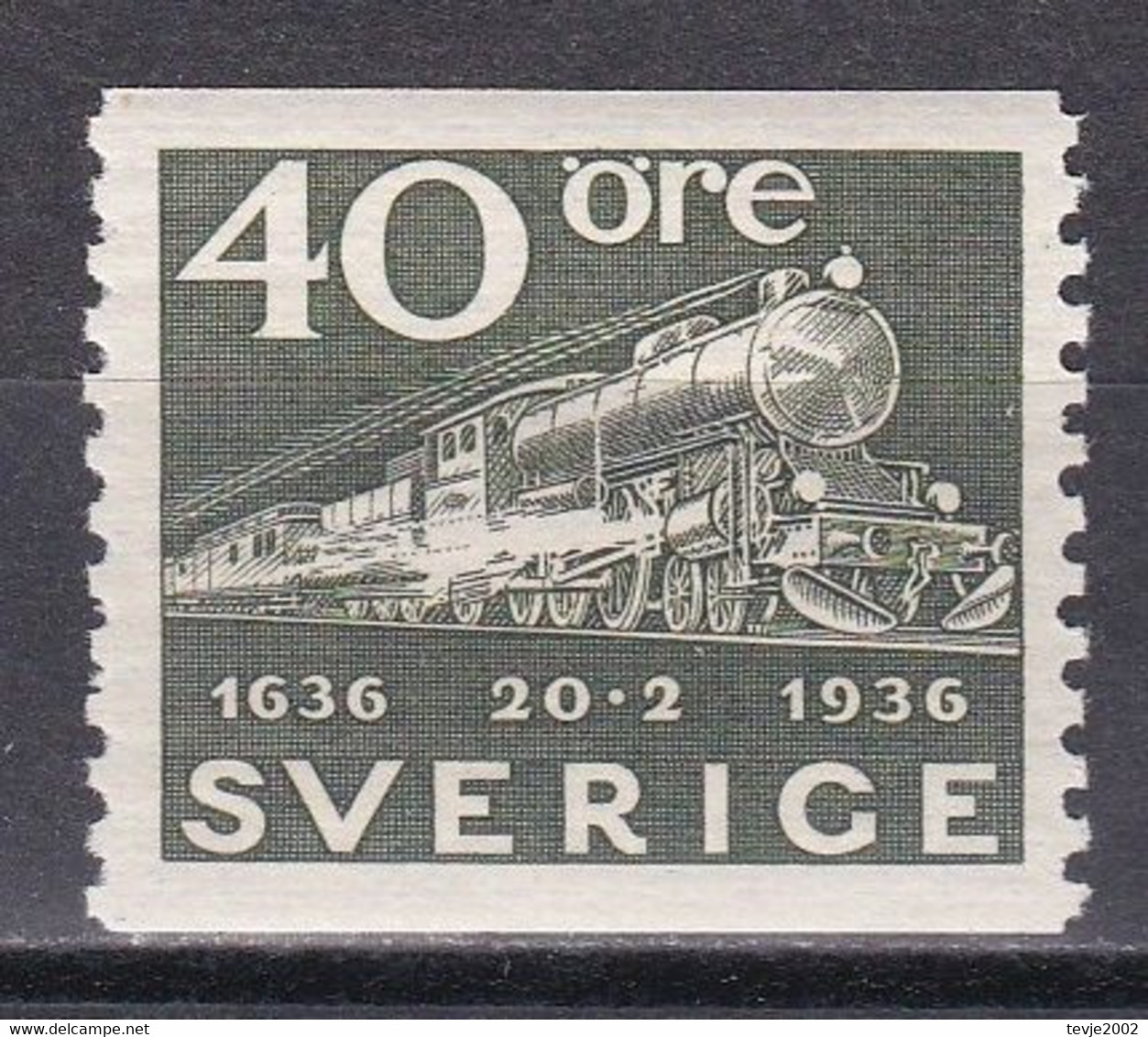 Md_ Schweden Sverige 1936 - Mi.Nr. 234 - Postfrisch MNH - Eisenbahnen Railways - Treni