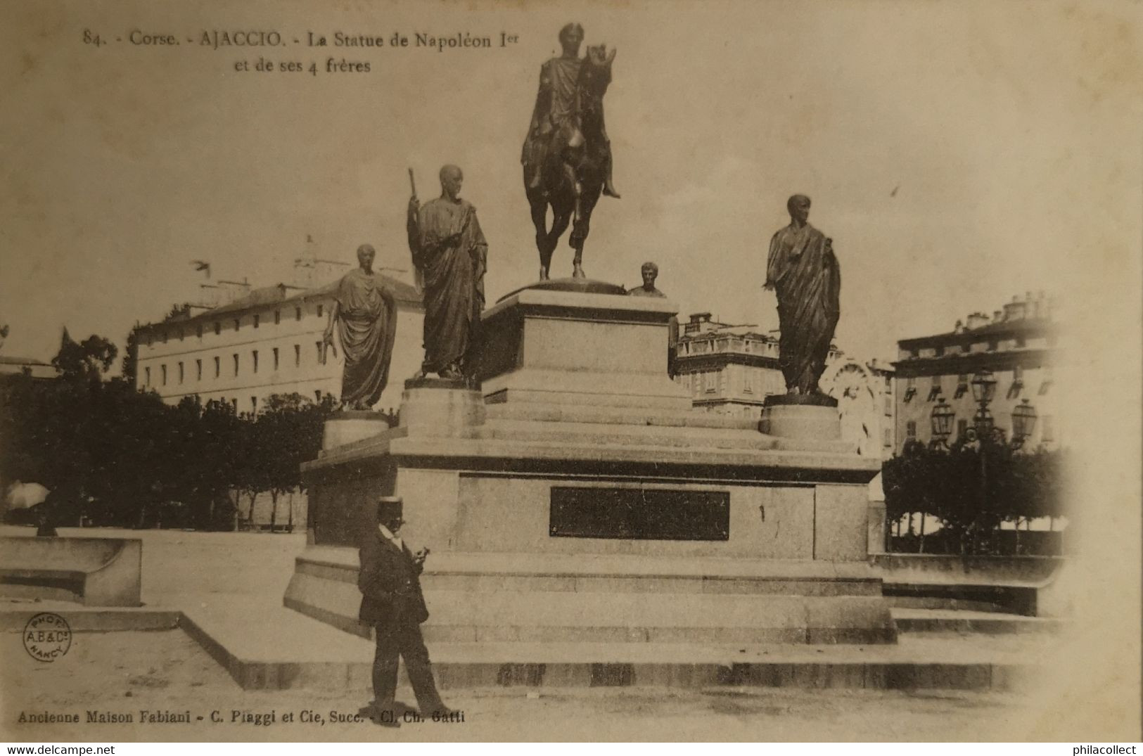 Corse Ajaccio (20-2A) Statue De Napoleon Ier Et De Ses 4 Freres Ca 1900 - Ajaccio