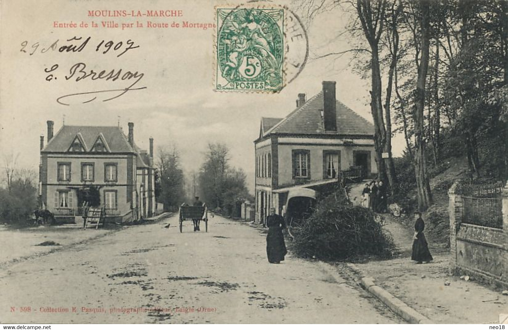 Moulins La Marche Entrée De La Ville Par Rte De Mortagne - Moulins La Marche