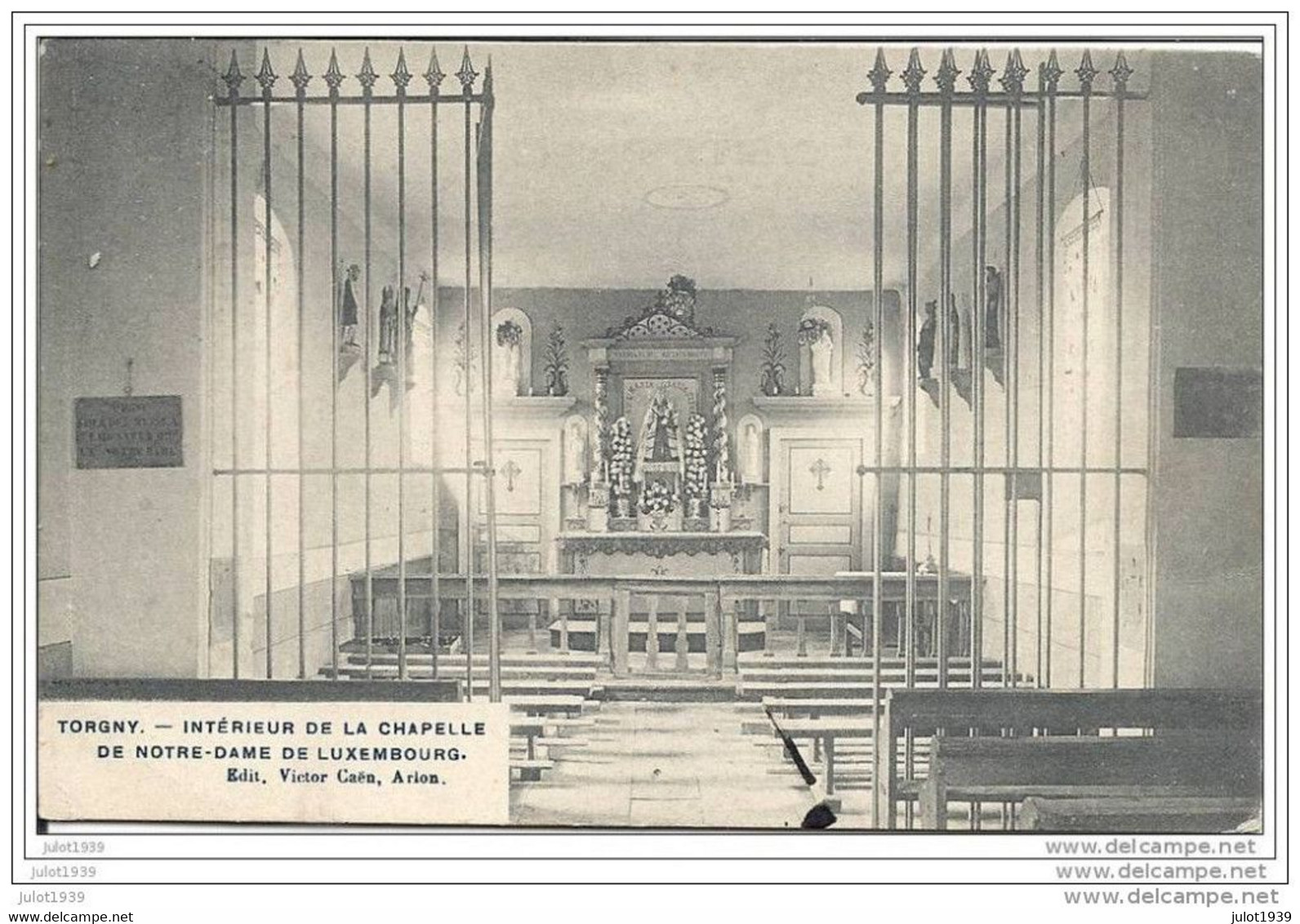 TORGNY ..-- Intérieur De La Chapelle . 1910 Vers NANCY ( Mr Mme Victor PLEYART ) . Voir Verso . - Rouvroy