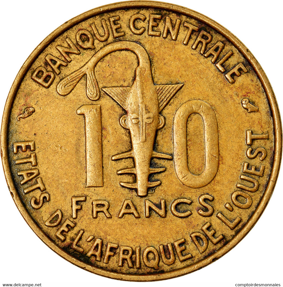 Monnaie, West African States, 10 Francs, 1974, TTB, Aluminum-Nickel-Bronze - Costa D'Avorio