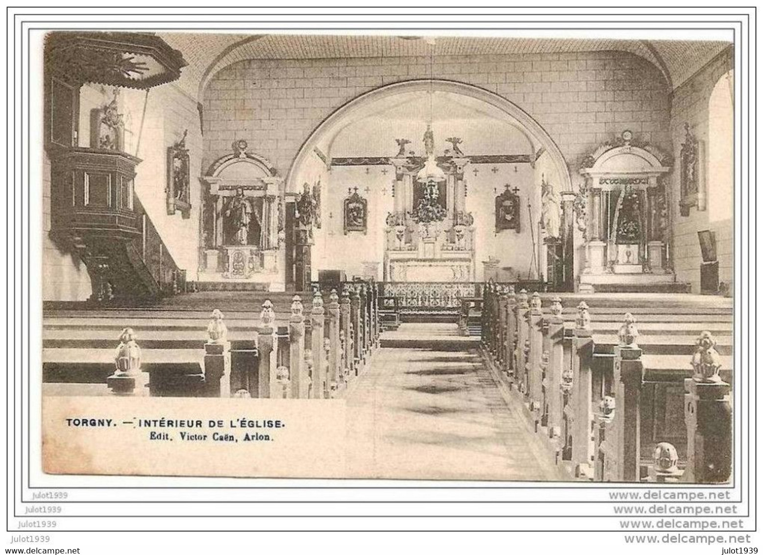 TORGNY ..-- Intérieur De L' Eglise . 1910  Vers METZERT ( Melle Lydia RATHS ) .  Voir Verso . - Rouvroy