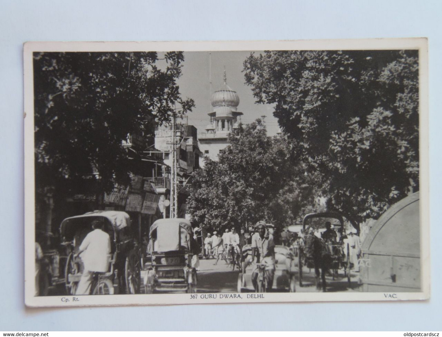 India 158 Delhi 1957 Guru Dwara Street Traffic - India