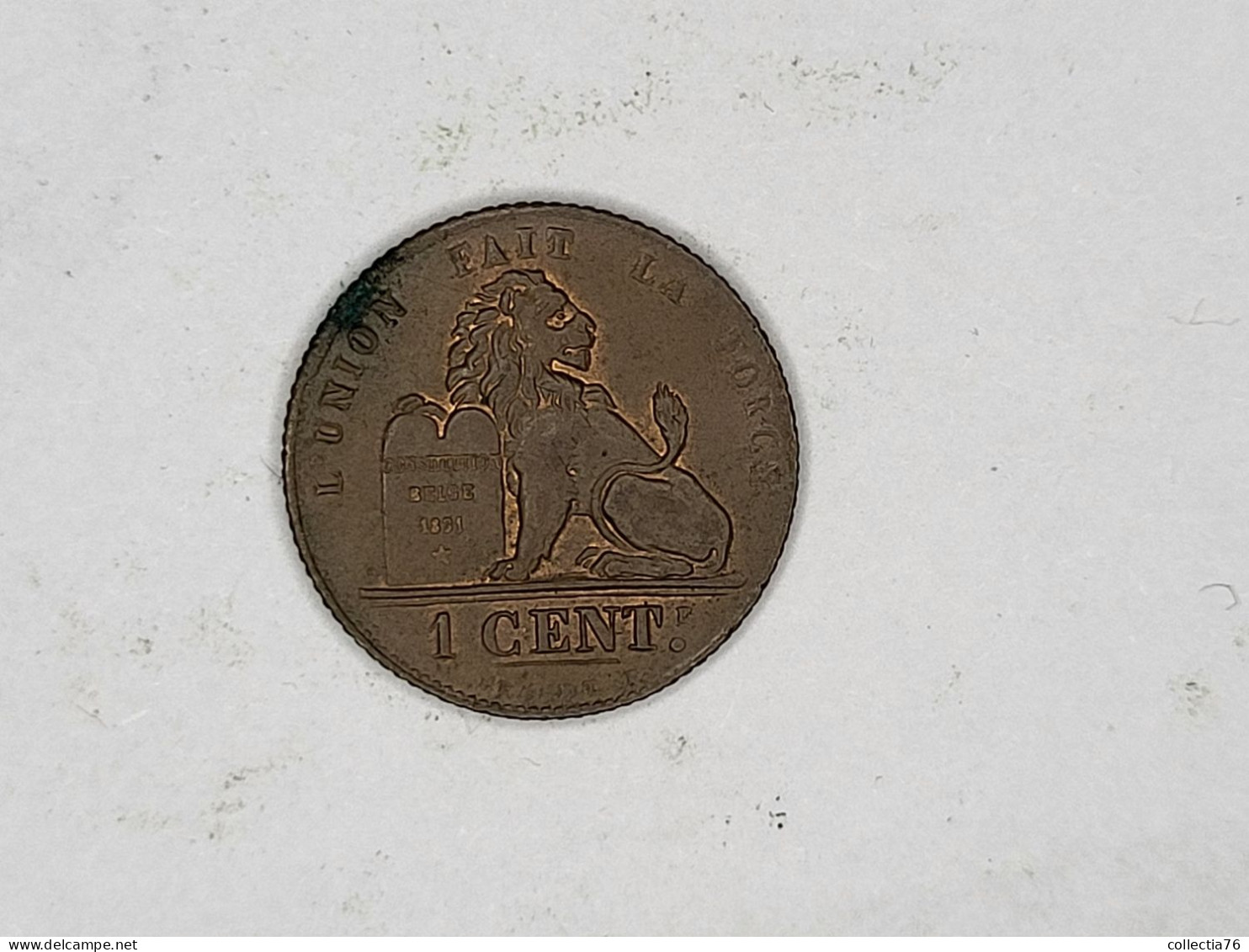 MONNAIE COIN BELGIQUE BELGIE BELGIUM 1 CENTIME ALBERT 1ER 1912 RELIEF QUALITE PATINE - 1 Centime