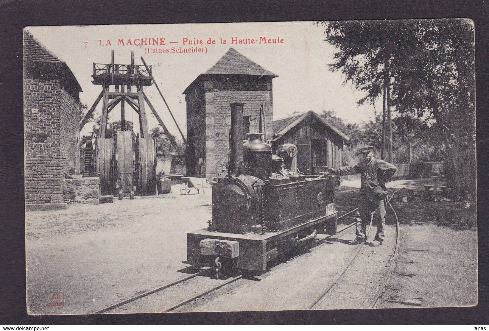 CPA [58] Nièvre La Machine Mine Circulé Chemin De Fer - La Machine