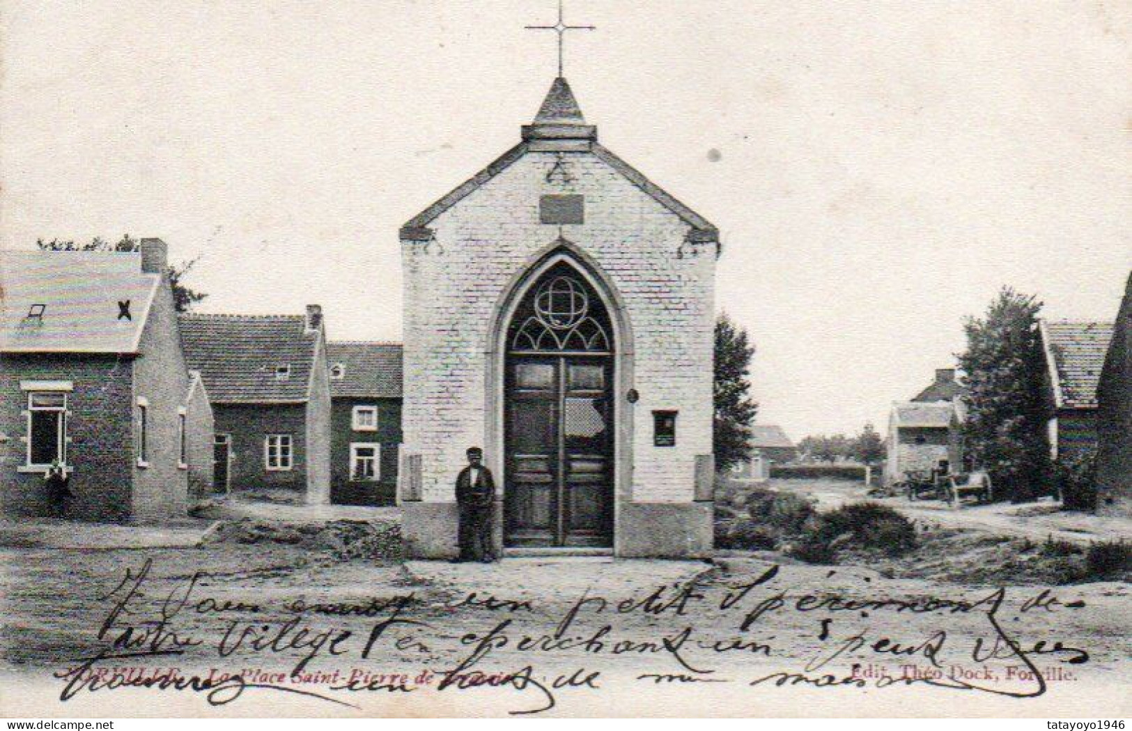 Forville La Place Saint Pierre Circulé En 1908 - Fernelmont