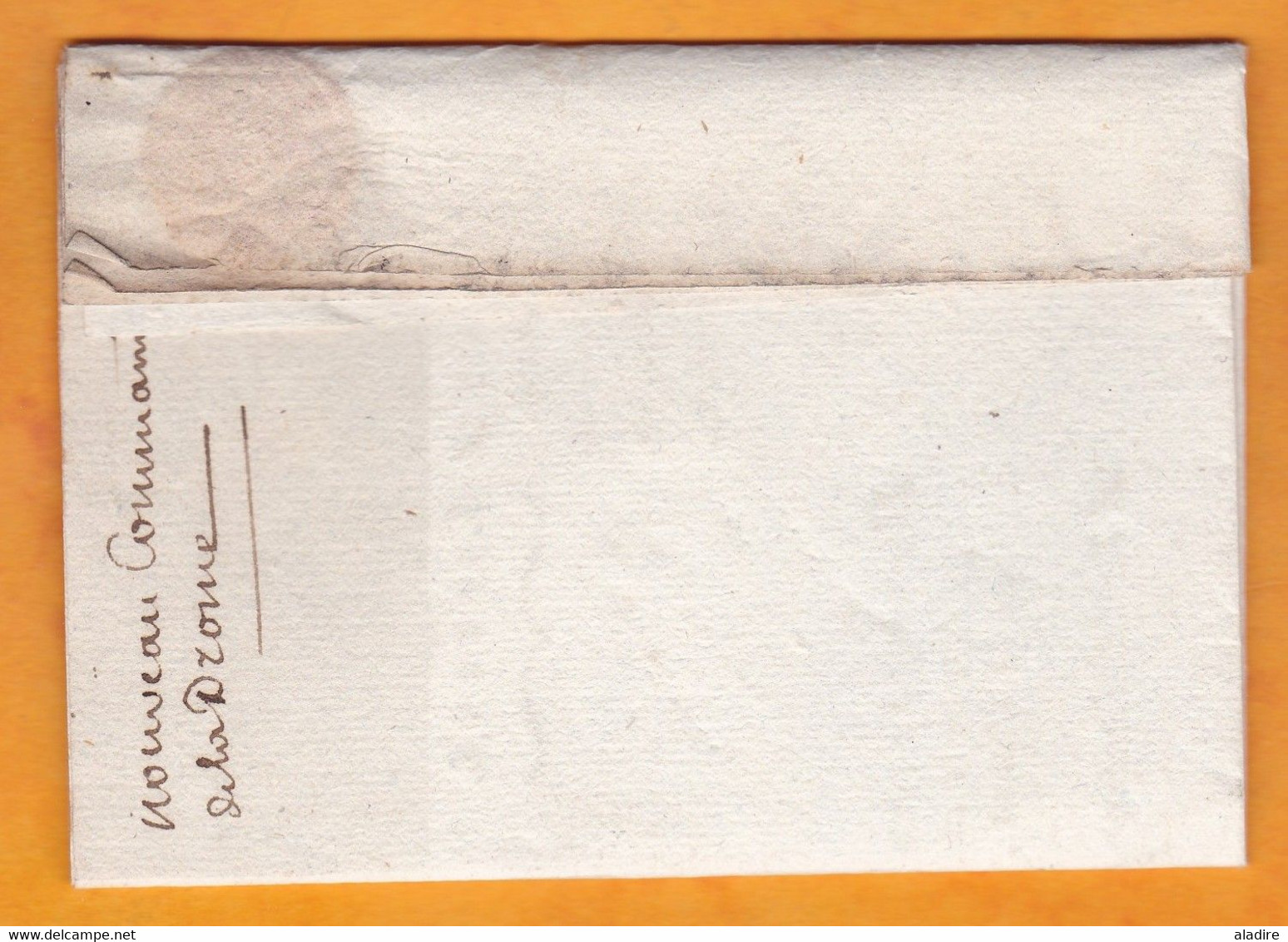 1800 - An 8 - Service Militaire - Marque Postale 25 VALENCE sur lettre imprimée pliée vers Saint Vallier, Drôme