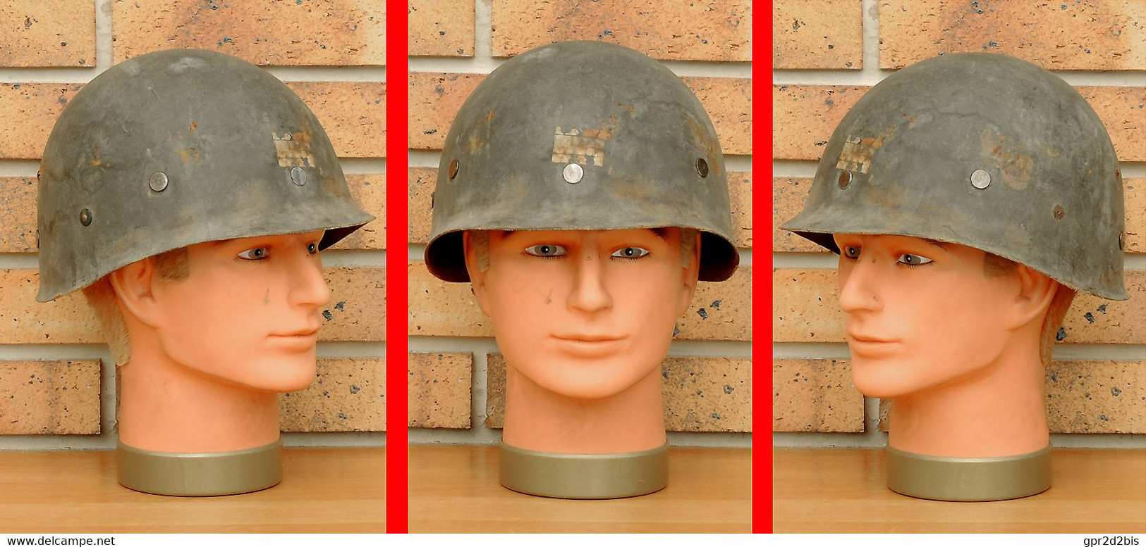 USA WW2 Casque Américain Soudure Du Jonc à L'avant, Pattes Mobiles, Liner D'époque - Casques & Coiffures