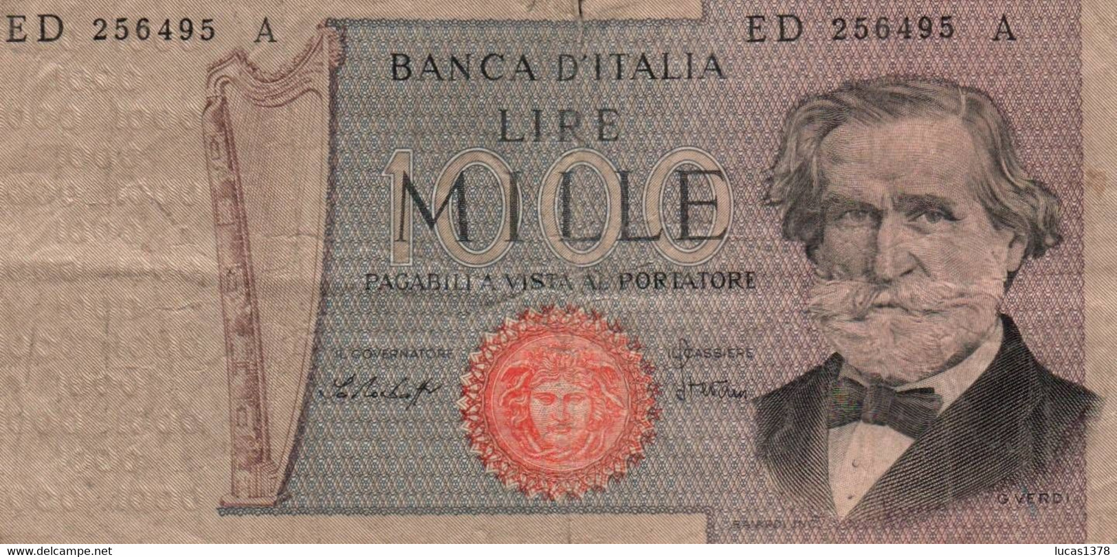 ITALIE 1000 LIRE VERDI 1969 / - 1000 Lire