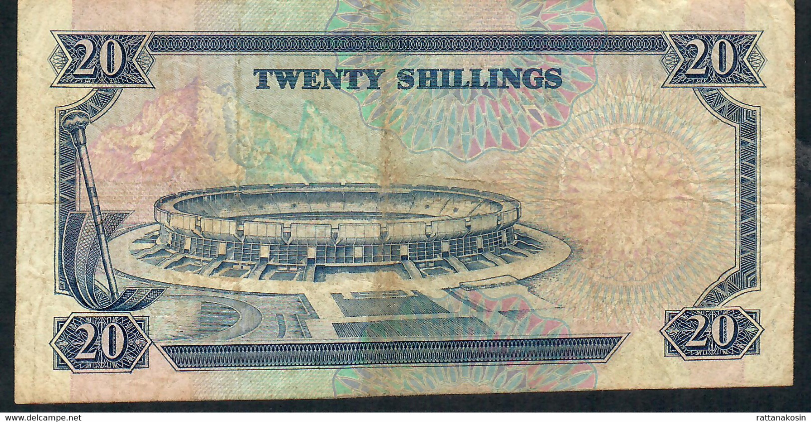 KENYA P25d 20 SHILLINGS 1991  # G/80    VF NO P.h. - Kenya