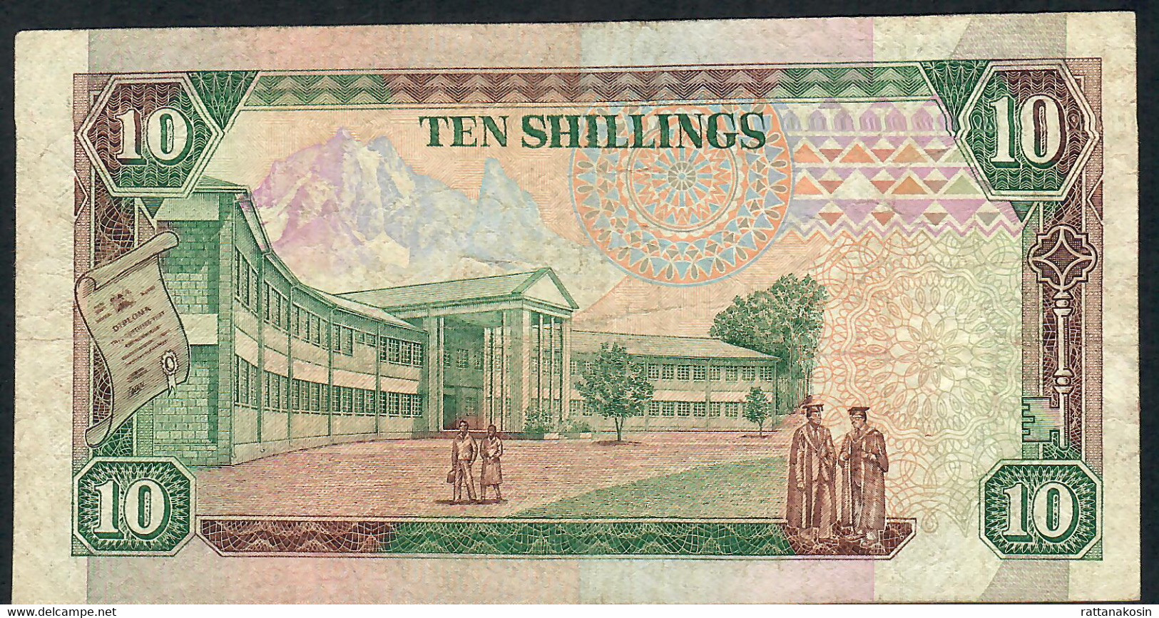 KENYA P24a 10 SHILLINGS 1989  FIRST DATE  #AD    F-VF  NO P.h. - Kenia