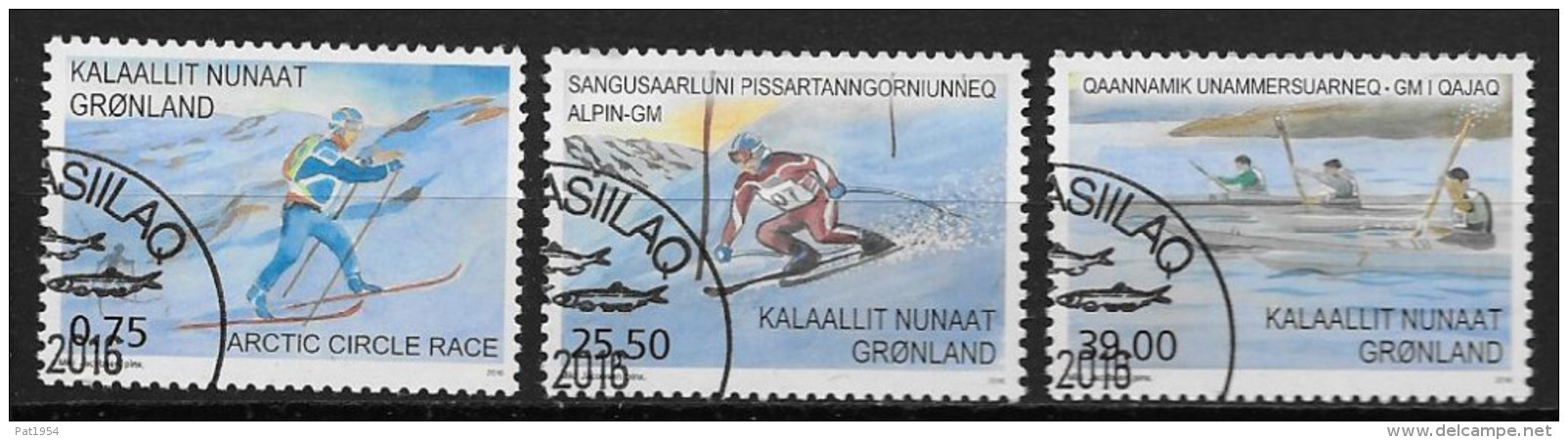 Groënland 2016, N°705/707 Oblitérés Sports Nordiques - Used Stamps