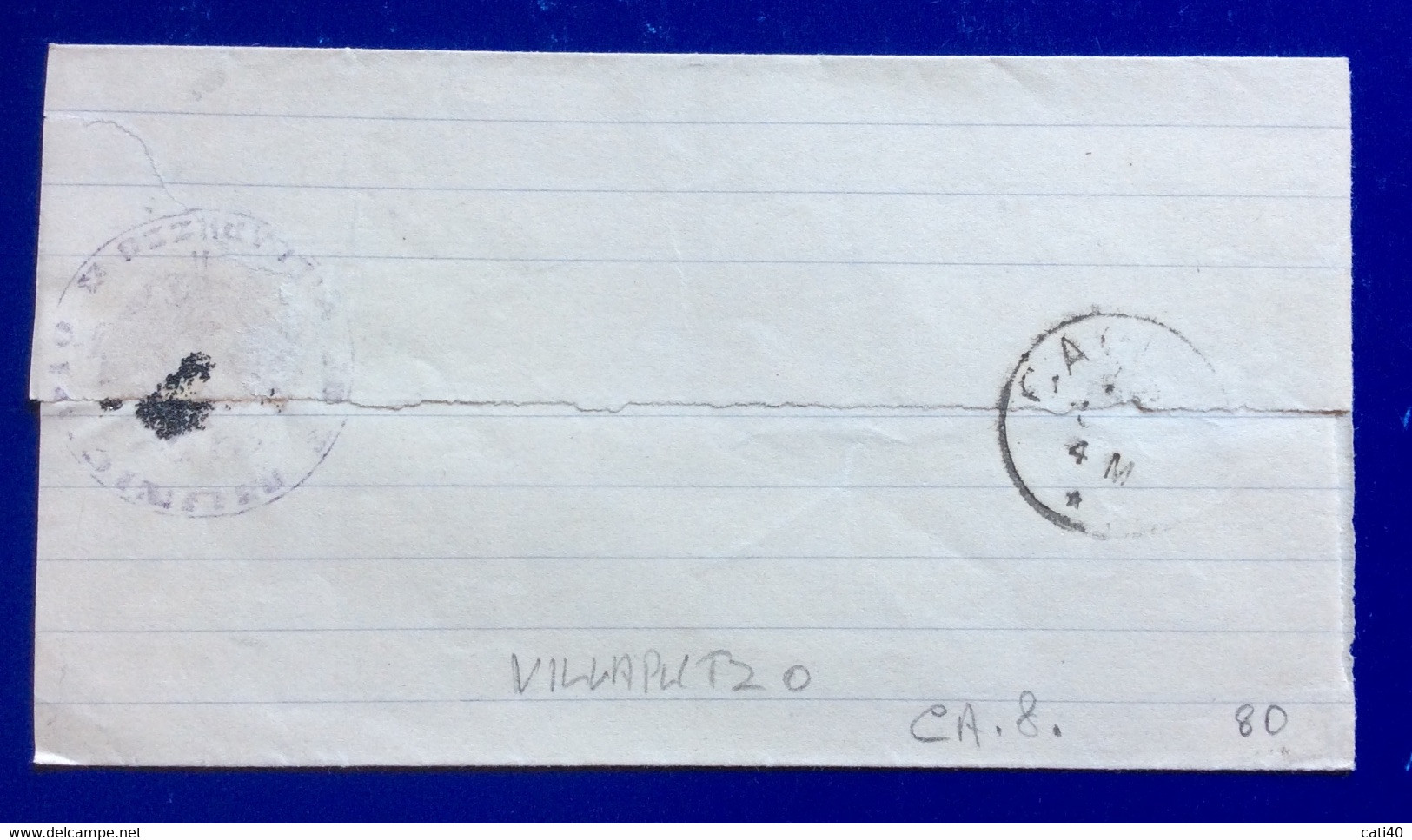 SARDEGNA - VILLAPUTZO  Collettoria Corsiva Su UMBERTO 10 C. Su Lettera Per CAGLIARI In Data 24/II/81 - Autres & Non Classés