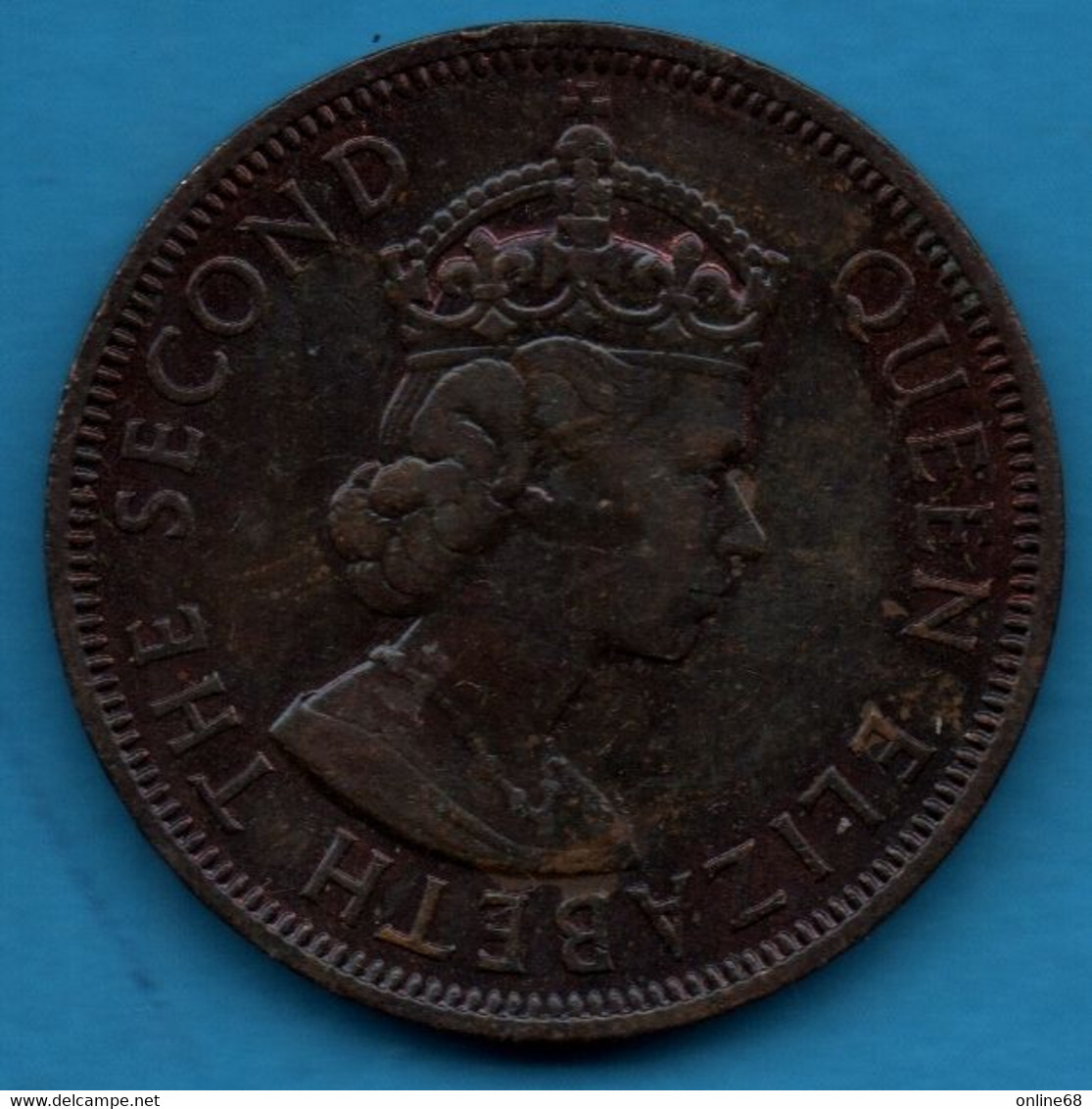 BRITISH CARIBBEAN TERRITORIES 1 Cent 1963 EASTERN GROUP  KM# 2  Elizabeth II - Caribe Británica (Territorios Del)