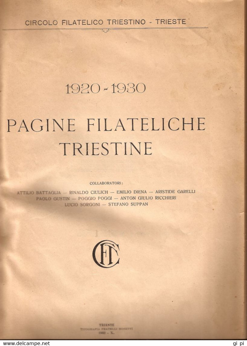 L155  - AUTORI VARI  - PAGINE FILATELICHE TRIESTINE - Filatelia E Storia Postale
