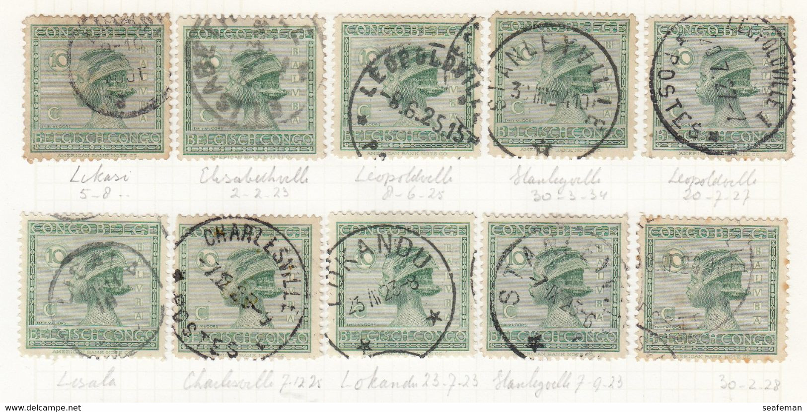 BELGIE-CONGO-many postmark + set Michel 14-25,27-29 [cw 275,00],see 96 scans [81BC]