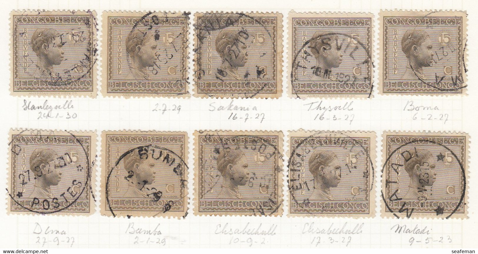 BELGIE-CONGO-many postmark + set Michel 14-25,27-29 [cw 275,00],see 96 scans [81BC]