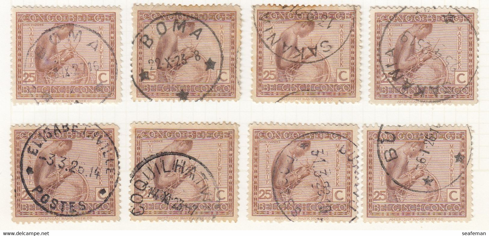 BELGIE-CONGO-many postmark + set Michel 14-25,27-29 [cw 275,00],see 96 scans [81BC]