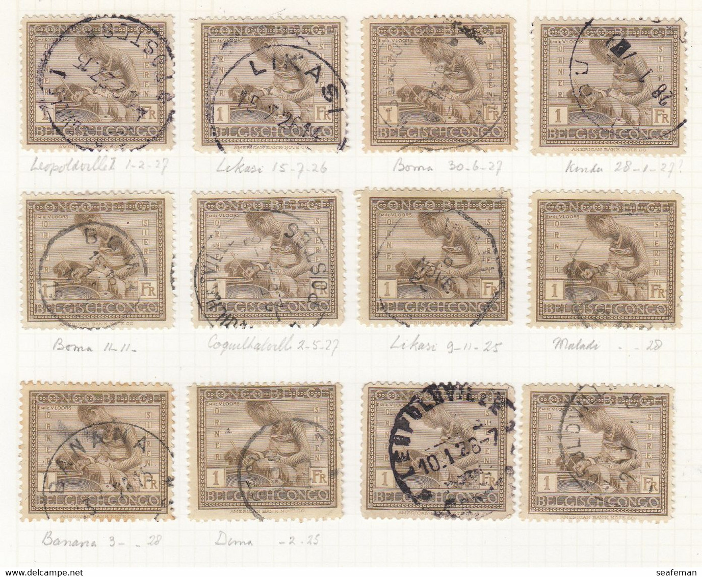 BELGIE-CONGO-many postmark + set Michel 14-25,27-29 [cw 275,00],see 96 scans [81BC]