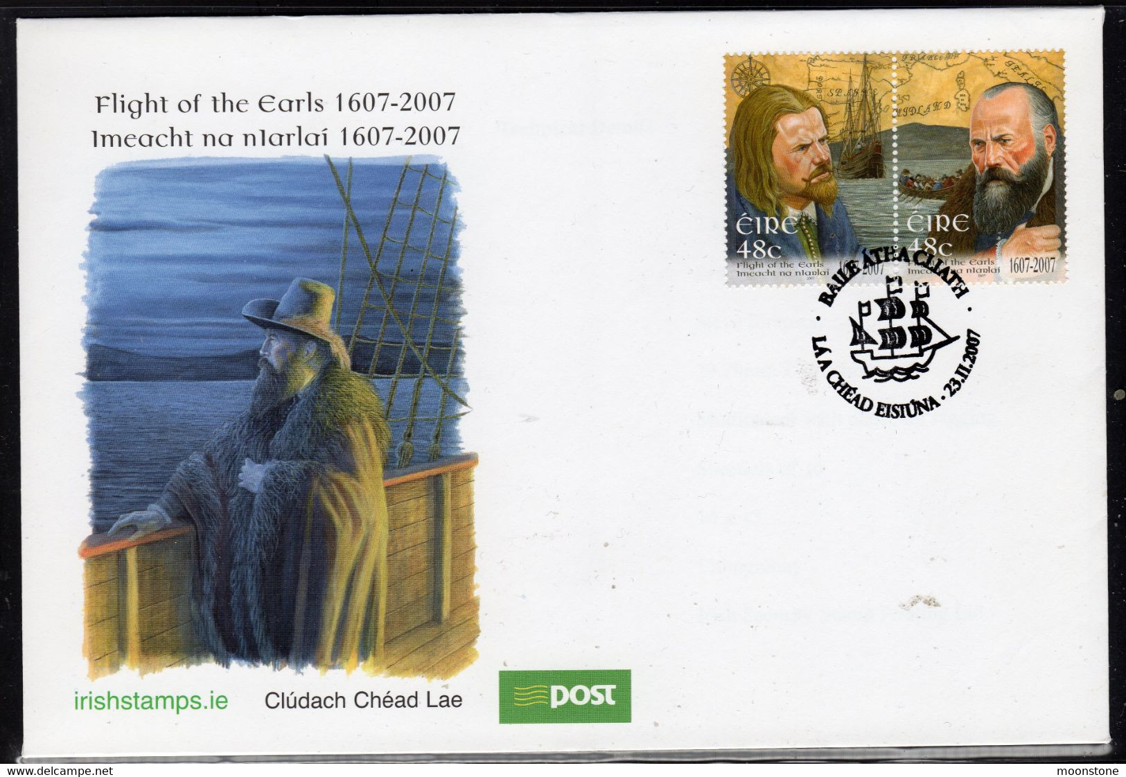 Ireland 2007 Flight Of The Earls Set Of 2 On FDC, SG 1831/2 - FDC