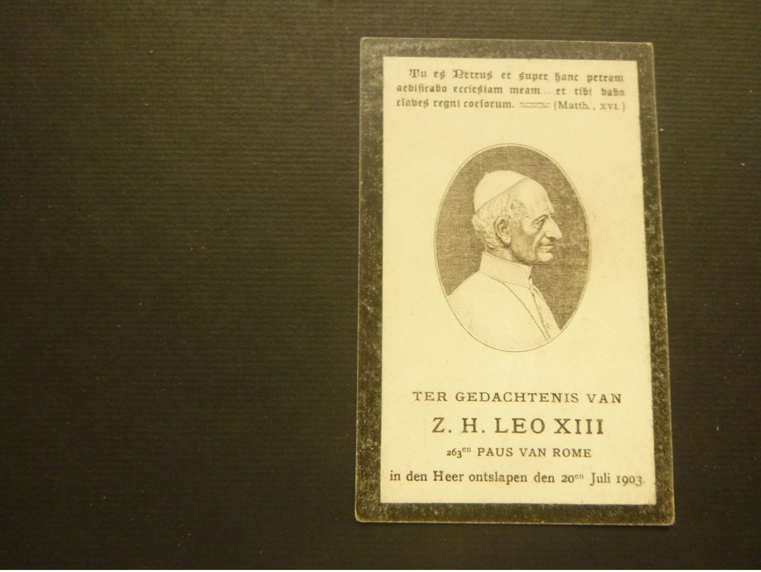 Doodsprentje ( 3910 )  Pâpe  Paus  Leo XIII   1903 - Obituary Notices