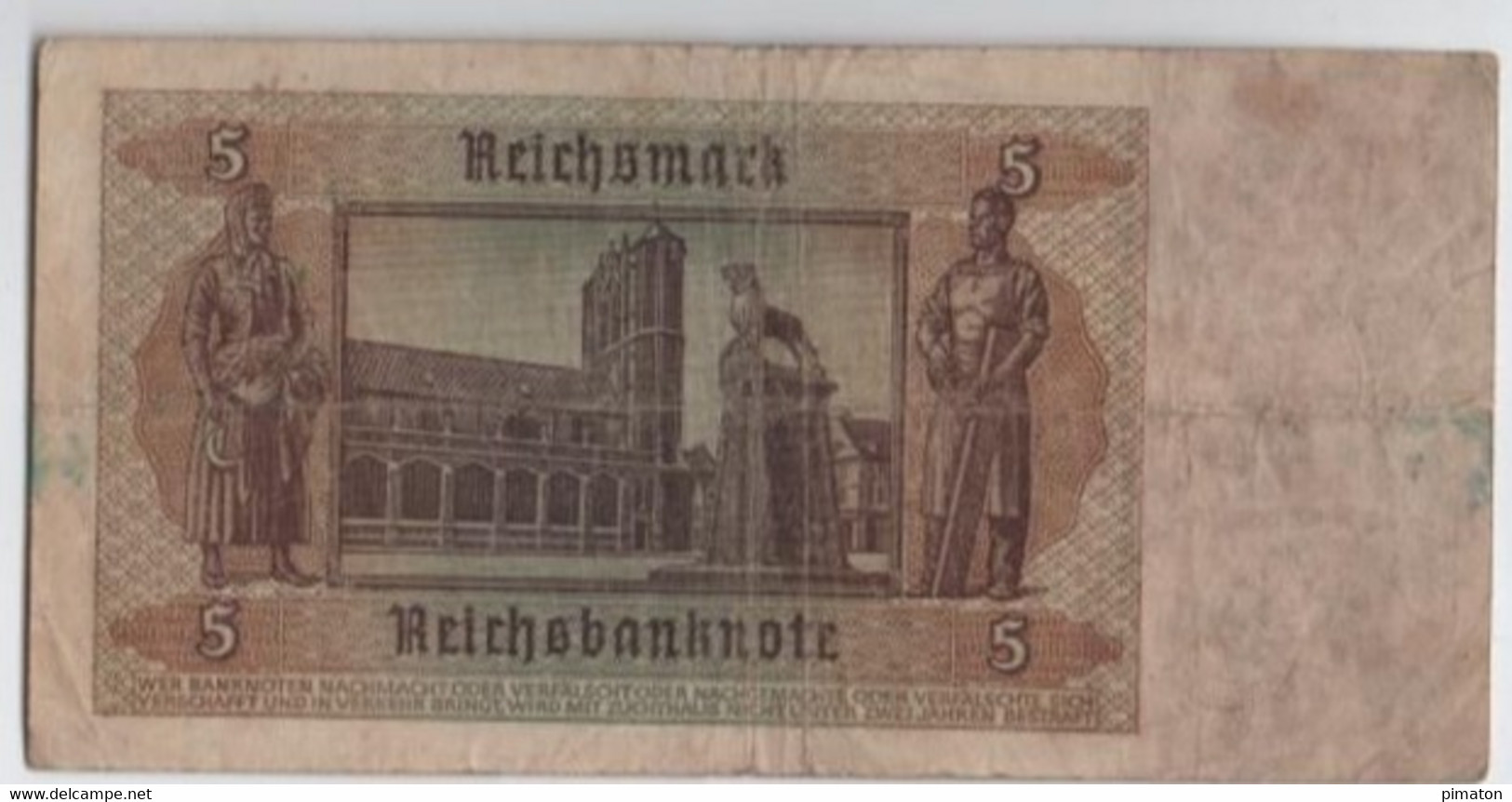 Billet De FUNF  MARK    1-8-1942 - 5 Reichsmark