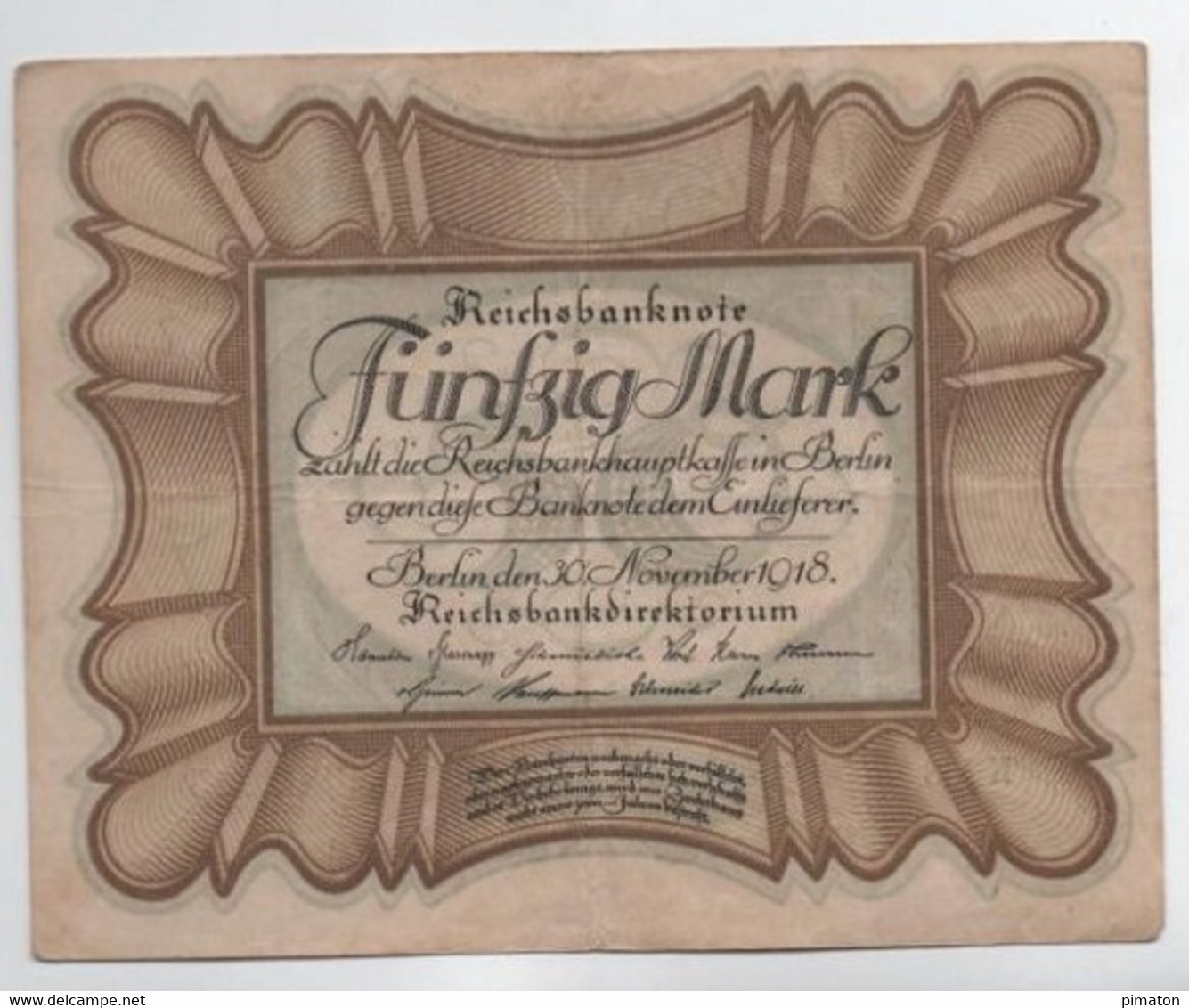 Billet De  50  MARK    30-11-1918 - 50 Mark