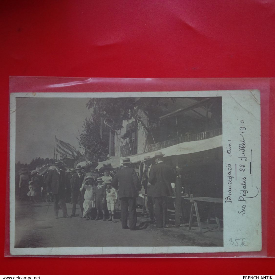 CARTE PHOTO BEAUREGARD AIN LES REGATES OU REDATES JUILLET 1910 - Ohne Zuordnung