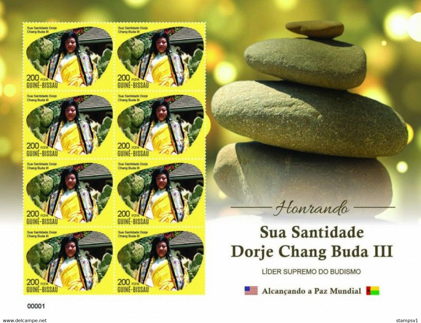 Guinea Bissau.  2020 Dorje Chang Buddha III. (412c)  OFFICIAL ISSUE - Buddhism