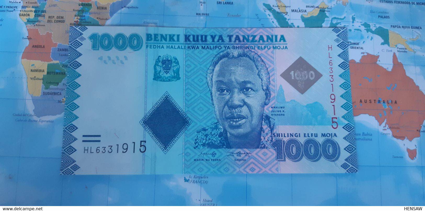 TANZANIA 1000 SHILLINGS 2019 P 41c UNC - Tansania