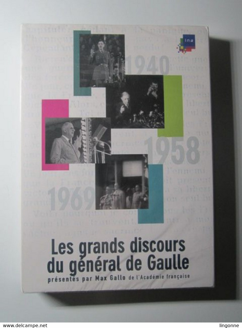 DVD SOUS BLISTER LES GRANDS DISCOURS DU GENERAL DE GAULLE Présentés Par MAX GALLO De L'Académie Française INA - Historia