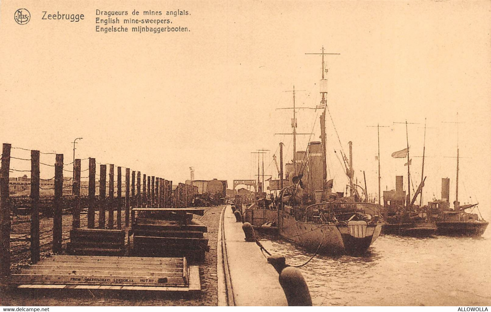 10534 "ZEEBRUGGE-DRAGUEURS DE MINES ANGLAIS" -VERA FOTO-CART NON SPED - Zeebrugge