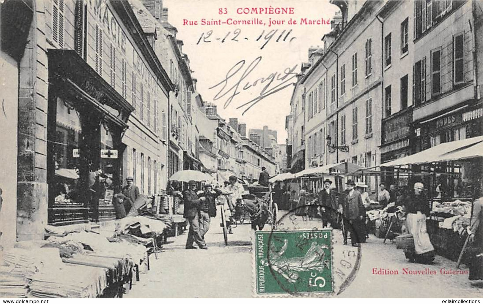 Compiègne         60         Le Marché Rue Saint Corneille     (voir Scan) - Compiegne