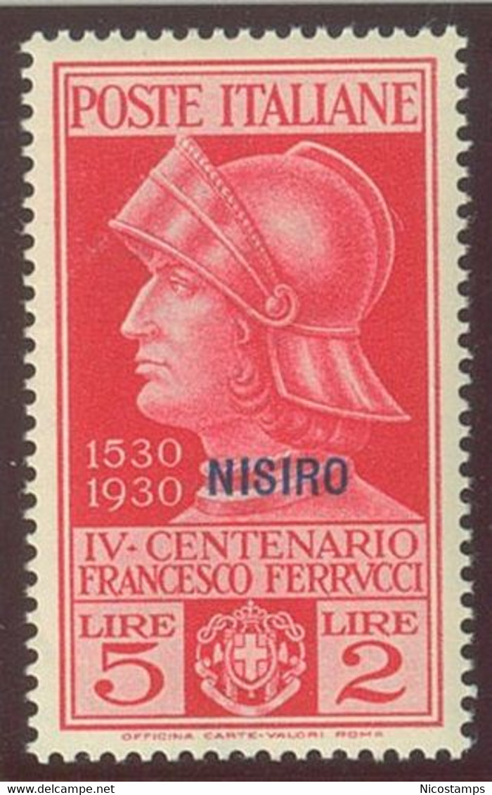 ITALIA COLONIE EGEO NISIRO SASS. 12 - 16 NUOVI - Ägäis (Lipso)