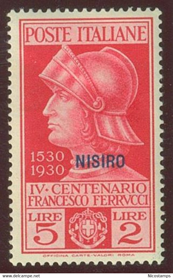 ITALIA COLONIE EGEO NISIRO SASS. 12 - 16 NUOVI - Aegean (Lipso)