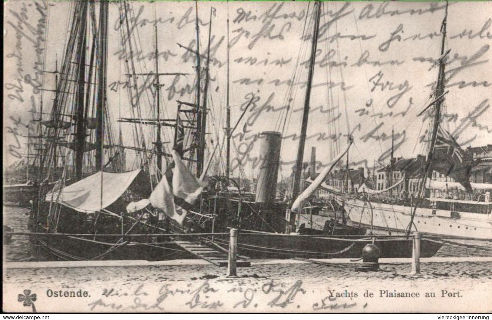 ! 1904 Alte Ansichtskarte Ostende, Oostende, Yachts Au Port, Hafen, Schiffe, Ships - Oostende