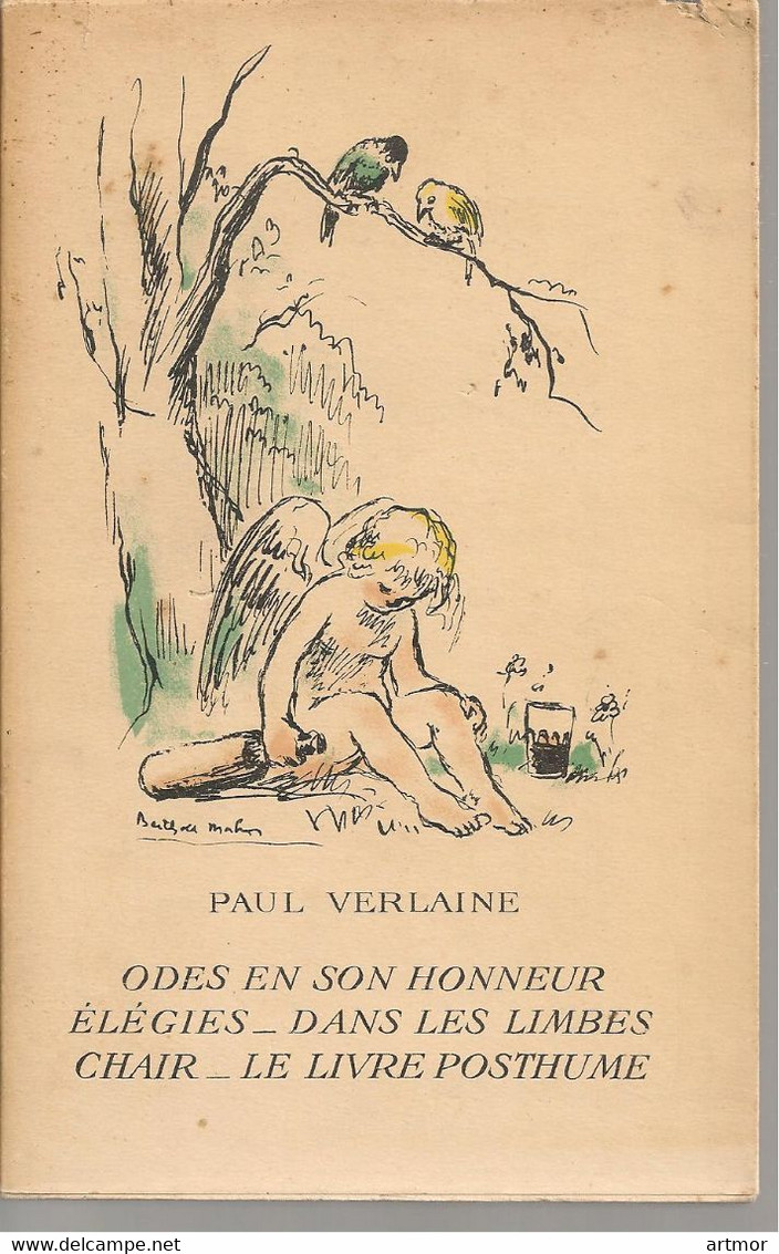 VERLAINE - ODES EN SON HONNEUR, ELEGIES, DANS LES LIMBES...... - BIBLIOTHEQUE DE CLUNY -  1943 -JAQUETTE ILLUSTREE - Auteurs Français