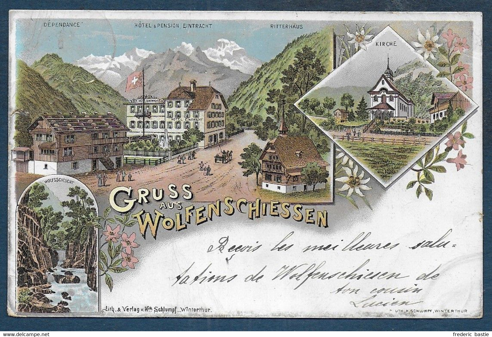 Gruss Aus  WOLFENSCHIESSEN  ( 1898 ) - Wolfenschiessen