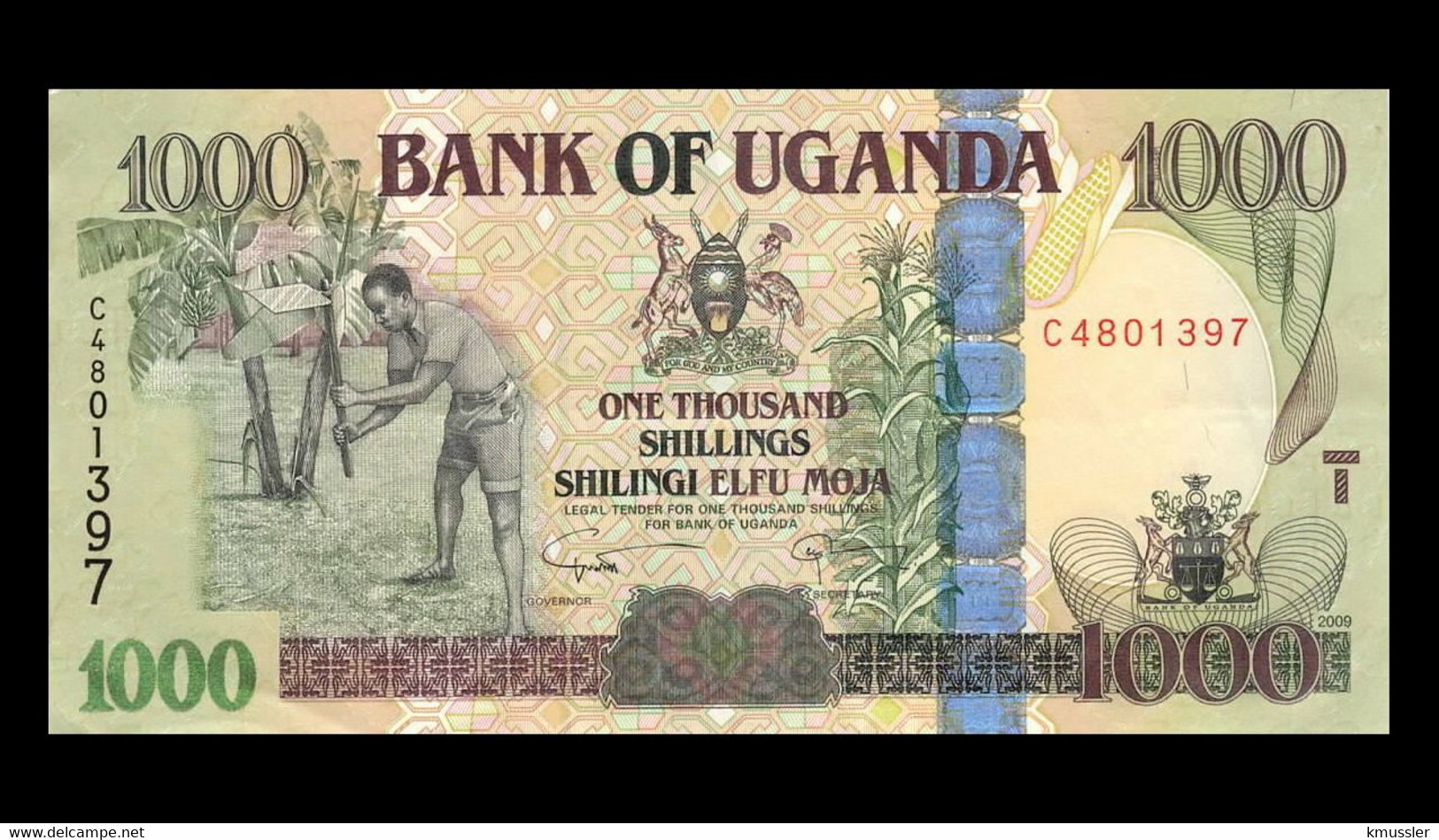 # # # Banknote Uganda 1.000 Shillings 2009 # # # - Uganda