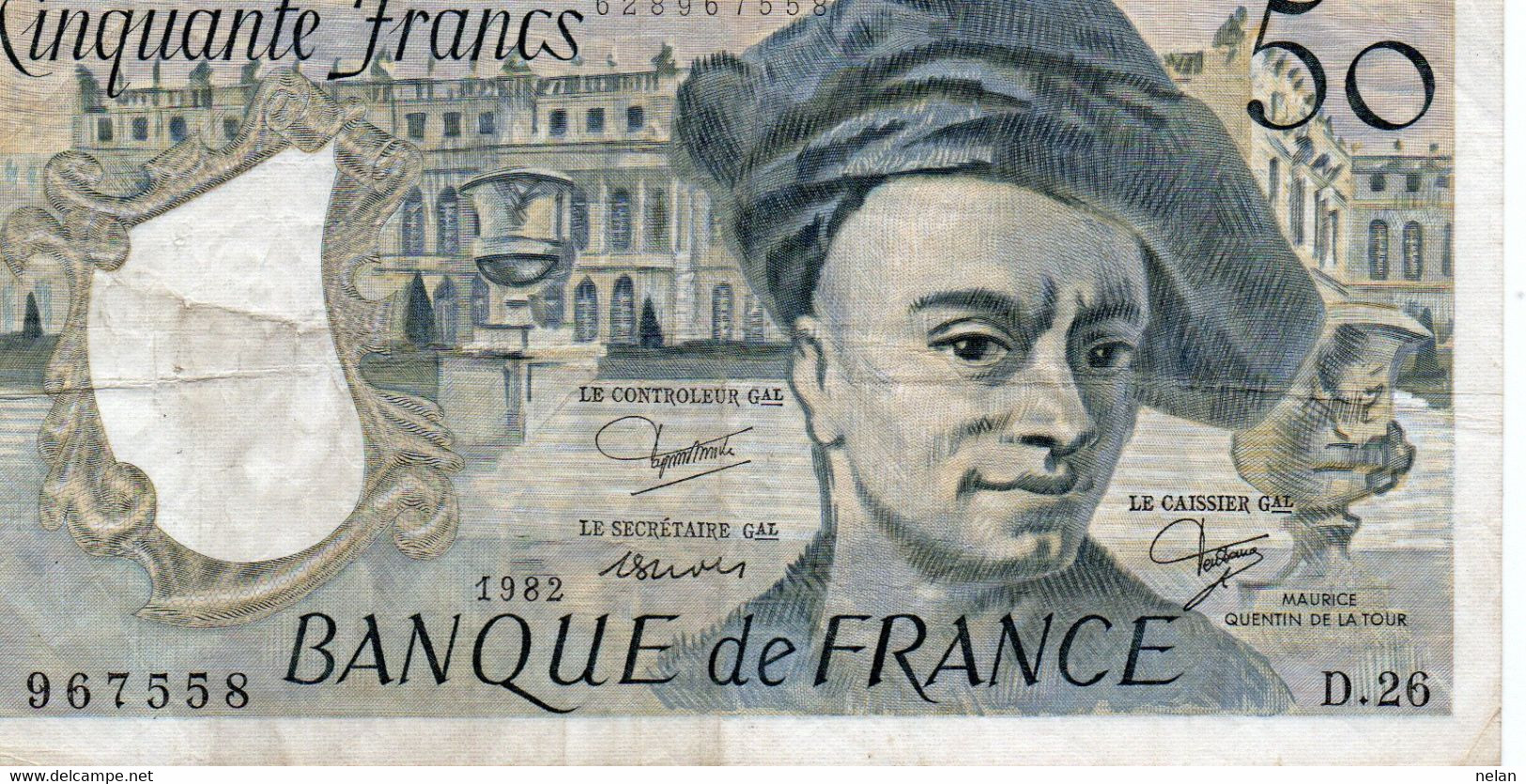 FRANCE 50 FRANCS 1982 P-152  CIRC. - 50 F 1976-1992 ''quentin De La Tour''