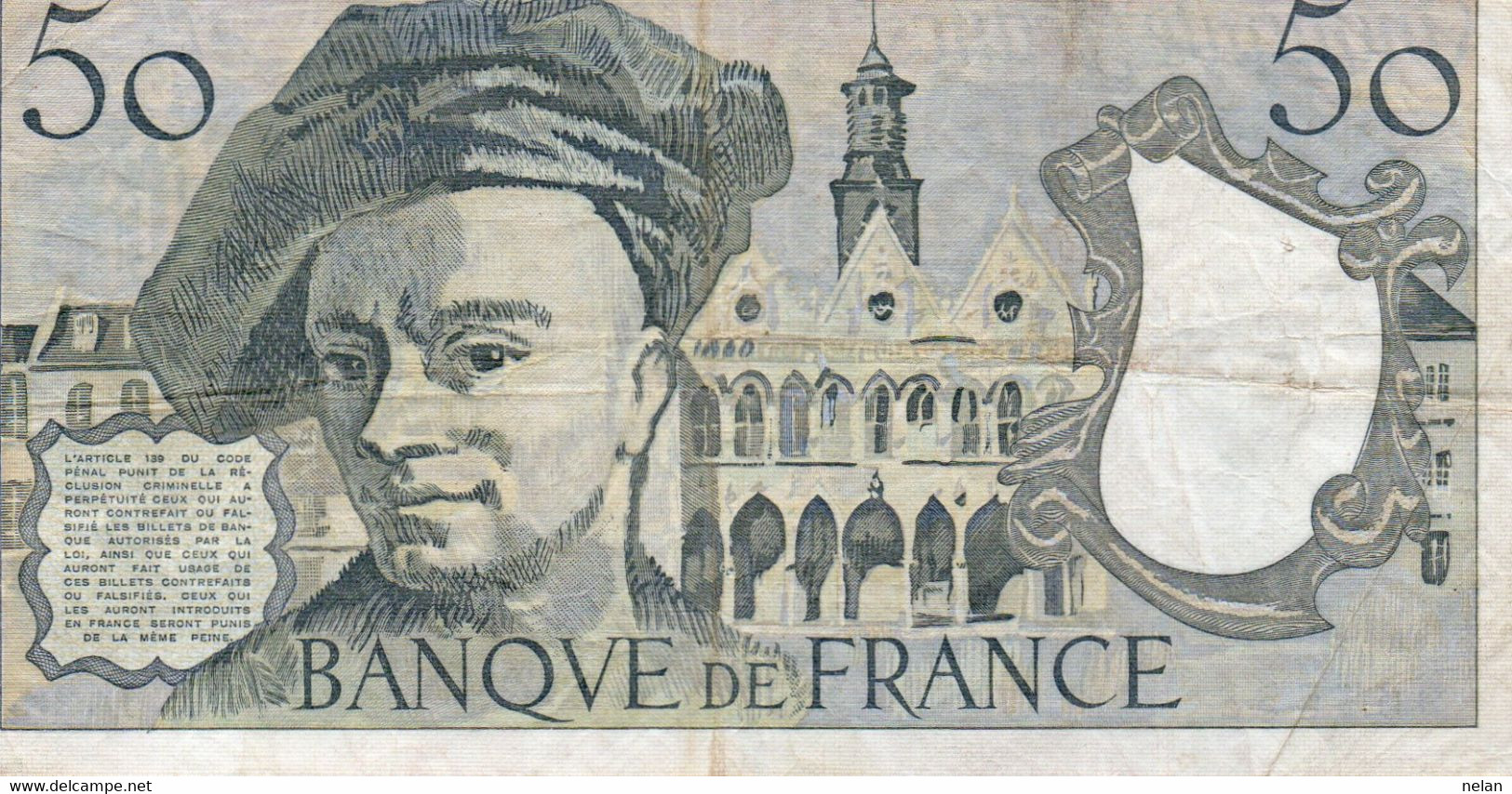 FRANCE 50 FRANCS 1982 P-152  CIRC. - 50 F 1976-1992 ''quentin De La Tour''