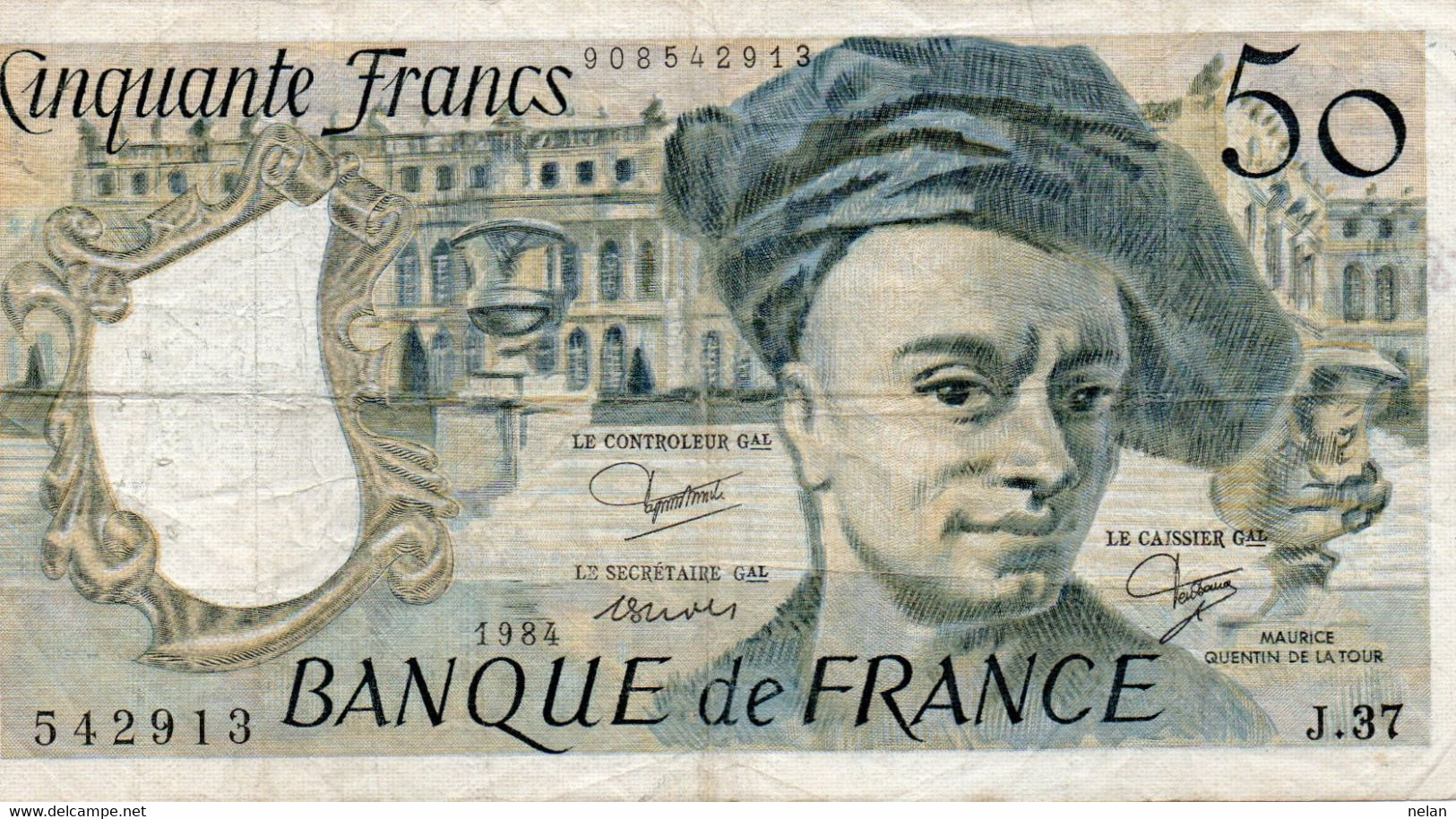 FRANCE 50 FRANCS 1984 P-152  CIRC. - 50 F 1976-1992 ''Quentin De La Tour''