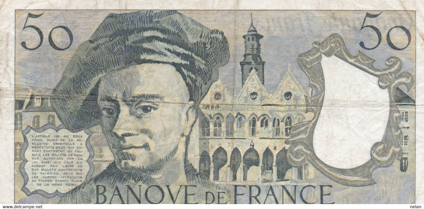 FRANCE 50 FRANCS 1987 P-152  CIRC. - 50 F 1976-1992 ''quentin De La Tour''