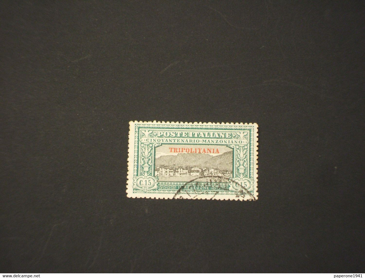 TRIPOLITANIA - 1924 MANZONI 15 C. - TIMBRATO/USED - Tripolitaine