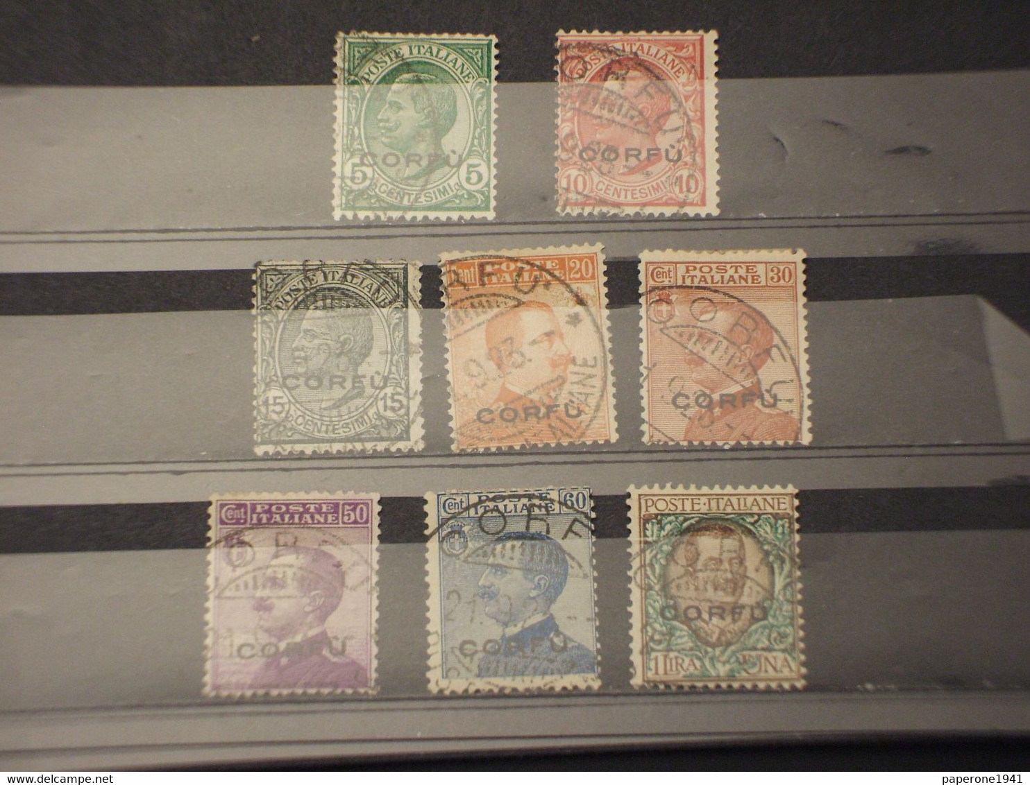 CORFU' - 1923 RE 8 VALORI - TIMBRATI/USED - Corfou