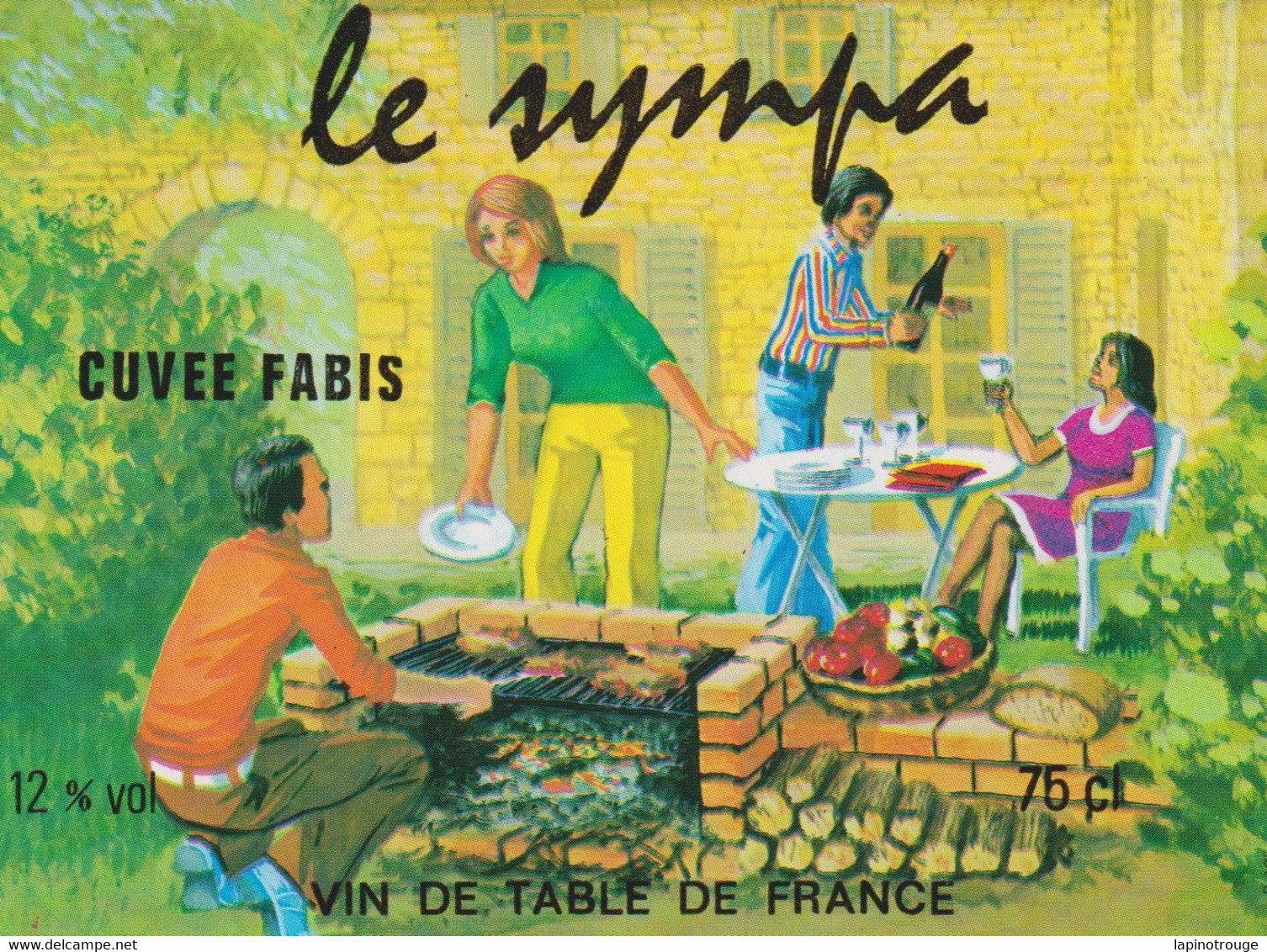 Etiquette Vin De Table Le Sympa Cuvée Fabis - Art De La Table